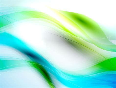 Abstract Blue Green Waves Background Vector Illustration Free Vector