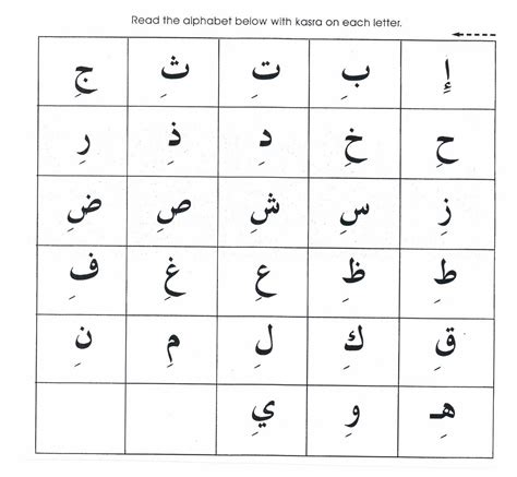 Arabic Alphabet Printable Printable Templates