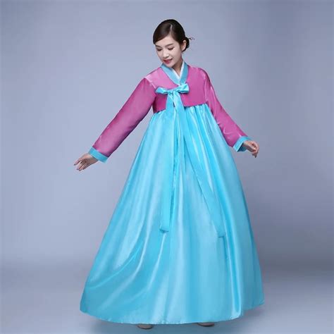 Traditional Korean Hanbok Dress Ancient Princess Dance Costume Women Ethnic Korean Folk Stage