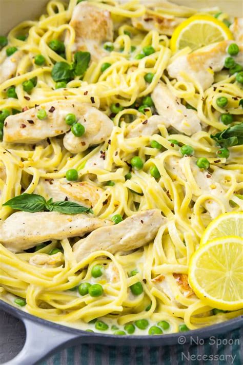 This 30 minute meal is spicy and inspired by chinese flavors. One Pot Creamy Lemon Chicken Pasta with Basil & Peas - No ...