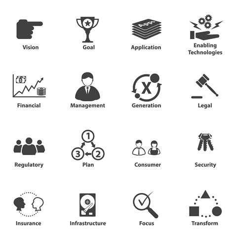 Business Strategic Planning Icons 1214928 Vector Art At Vecteezy