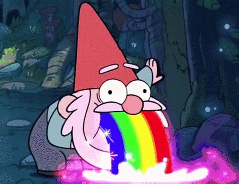 Puking Rainbow Gnome Gravity Falls Amino