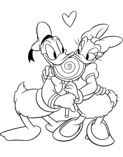 Mickey Mouse Valentine Coloring Pages