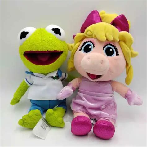 Disney Store Muppet Babies Lot Kermit Frog Miss Piggy Stuffed Animal