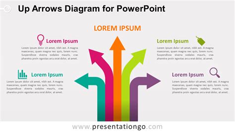 Up Arrows Diagram For Powerpoint Presentationgo Powerpoint Up