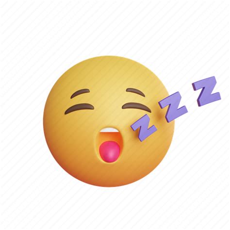 Sleep Cute 3d Emoticon Emotion Smiley Emoji 3d Illustration
