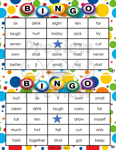 Sight Words Bingo Third Grade Made By Teachers