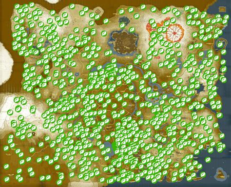 Breath Of The Wild Korok Seed Map World Map Atlas