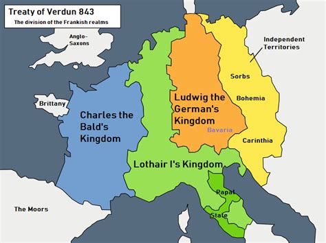 Treaty Of Verdun The Division Of The Carolingian Empire In 843 Malevus