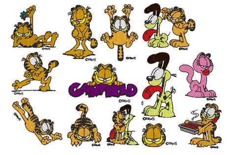 Garfield And Friends 45 Embroidery Designs Free Machine Embroidery