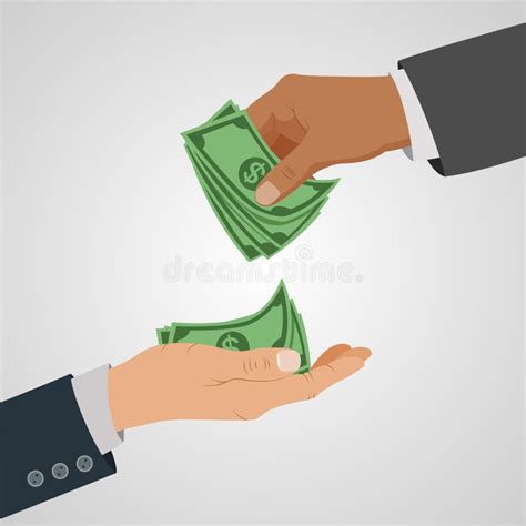 Business Concept Giving Money Stock Vector Illustration Of Concept