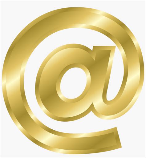 Email Computer Icons Symbol Gold Aol Mail Gold At Oval Ornament Png