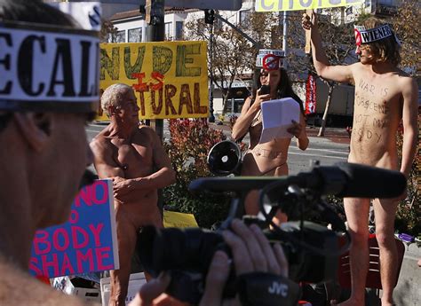 Nude Activists Cause A Stir At Protest In Castro