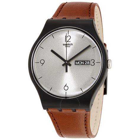 Swatch Originals Lonely Desert Silver Dial Mens Watch Suob721