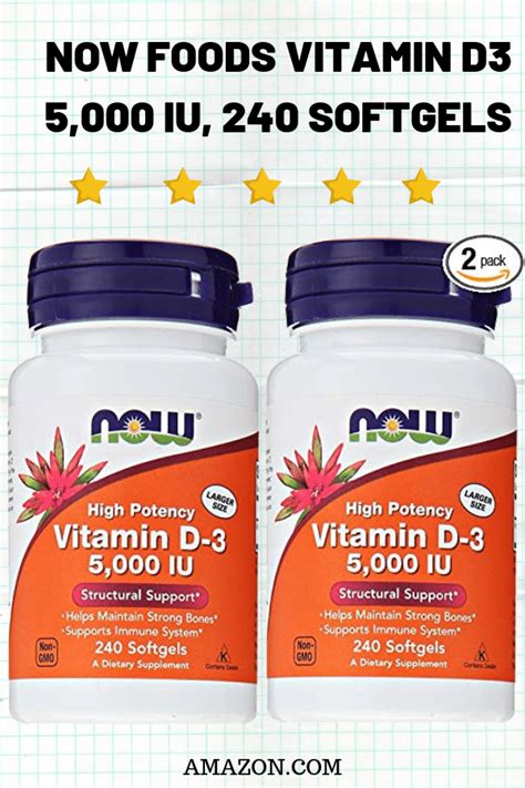 Check spelling or type a new query. Now Foods Vitamin D3 5,000 IU, 240 softgels. Get your ...