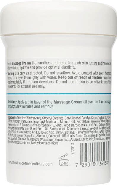 Массажный крем для всех типов кожи Christina Massage Cream 250 мл 7290100361382 в интернет