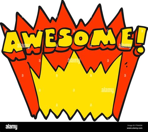 Freehand Drawn Cartoon Awesome Word Stock Vector Image And Art Alamy