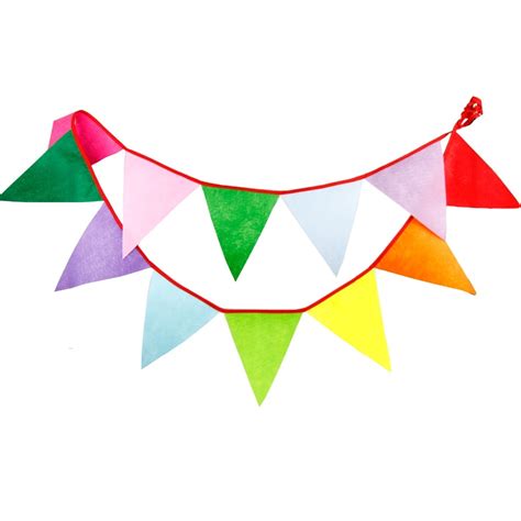 12flags 31m Fabric Banners Personality Wedding Bunting Outdoor Rainbow