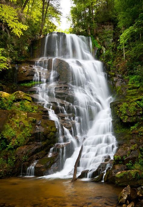 Blue Ridge Mountains Waterfall Landscape Nc Stock Image Image Of
