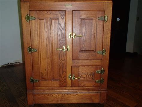 Antique Oak 3 Door Ice Box | Antique ice box, Antiques, Ice box