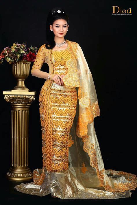 Myanmar Wedding Dress Myanmar Traditional Dress Beautiful Casual Dresses Girls Fashion Dress