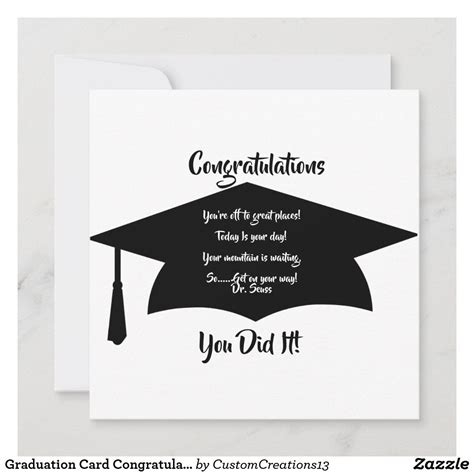 Graduation Card Congratulations Dr Seuss Quote Congratulations