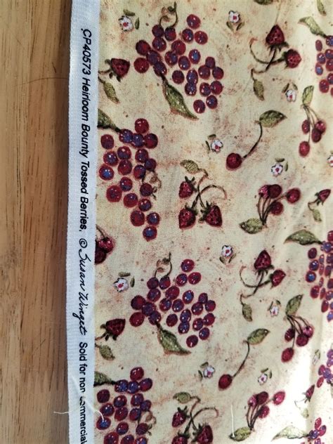Fabric 15 Yards Heirloom Bounty Tossed Berries Susan Winget Ebay