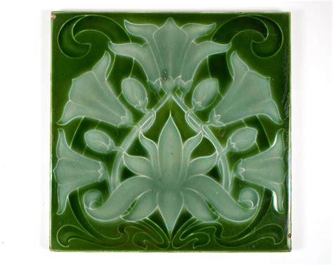 Interior Wall Tile Ideas Using Ceramics Art Nouveau Floral Art