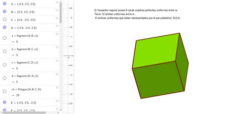 Hexaedro Regular Geogebra