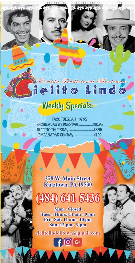 🌟our New Menu Starts Cielito Lindo Mexican Restaurant Facebook