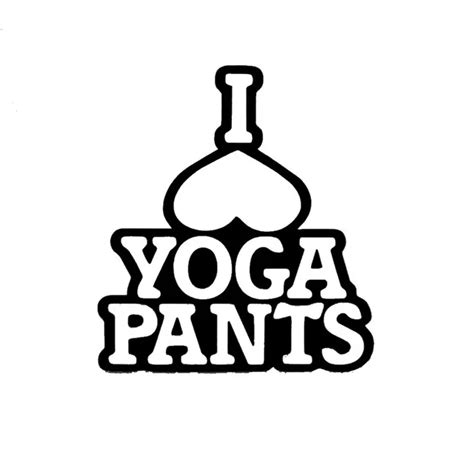 wholesale 10pcs lot 20pcs lot i love yoga pants funny window sticker vinyl decal in car stickers
