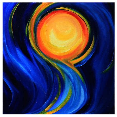 The Abstract Sun Painting By Mrunal Limaye Fine Art America