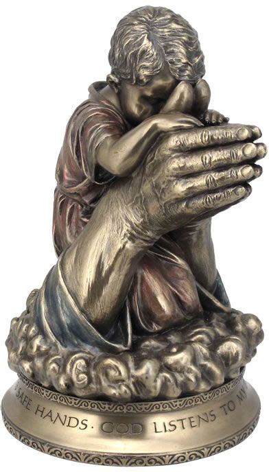 Child Praying In The Hands Of God Statue Stu Home Aawu76131a4