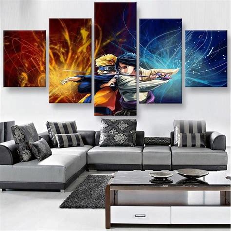 Naruto And Sasuke Canvas Set In 2020 Canvas Set Big Canvas Art