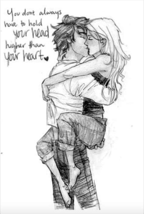 Percy Jackson And Annabeth Chase Kiss Drawings
