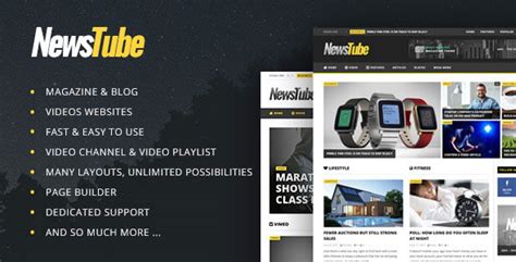 Newstube V Magazine Blog Video Wordpress Theme Jojothemes