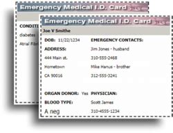 sample california medical license wallet card with identifying data redacted. Update 2018: Print a free Medical Alert I.D. Wallet Card - Atrial Fibrillation: Resources for ...