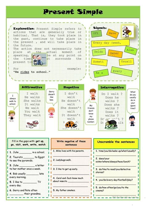 Present Simple English ESL Worksheets For Distance Learning And