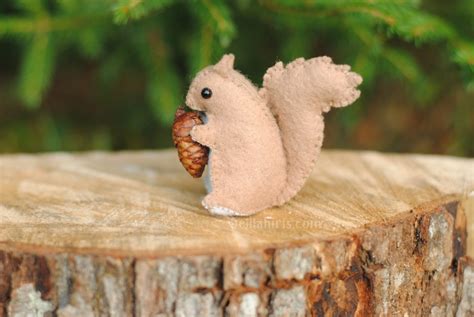 A Printable Felt Squirrel Sewing Pattern Create Your Own Woodland Fun