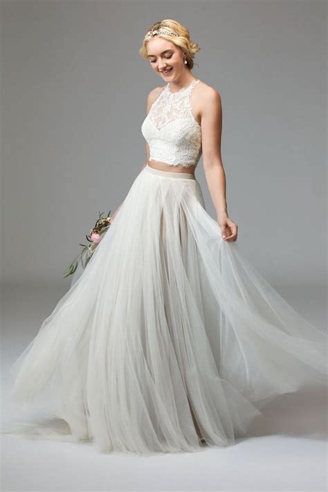 31 trendiest crop top wedding dresses weddingomania