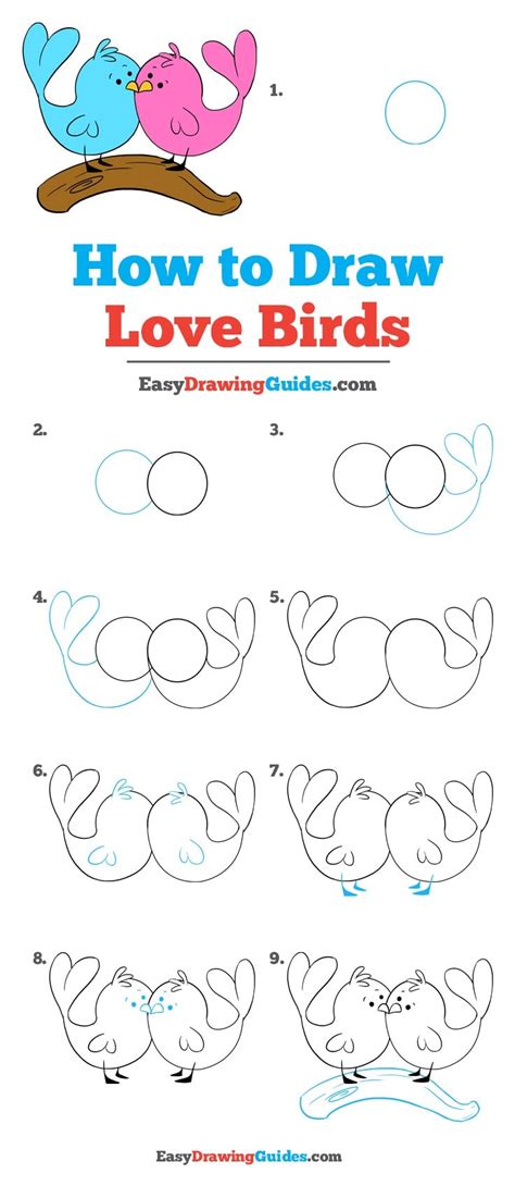How to draw pokemon step by step. How to Draw Love Birds - Really Easy Drawing Tutorial