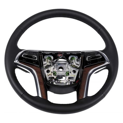 Acdelco® 84310984 4 Spoke Black Leather Wrapped Steering Wheel