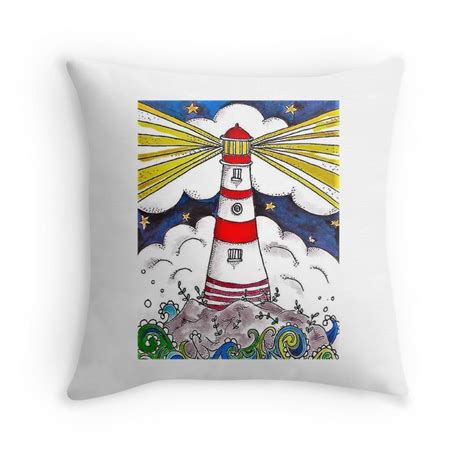 The Stormy Lighthouse Throw Pillow By Josie Rouse Lighthouse Throw