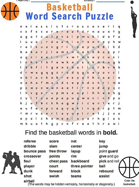 Basketball Word Search Word Search Printable
