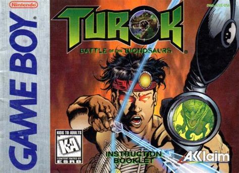 Turok Battle Of The Bionosaurs Gba Instruction Booklet Game Boy