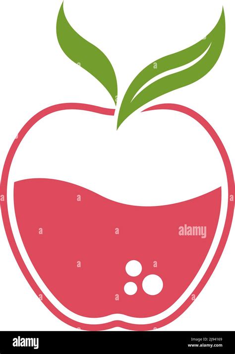 Apple Icon Logo Design Illustration Template Vector Stock Vector Image