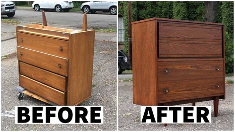 Refinishing A Vintage Dresser Furniture Restoration Youtube