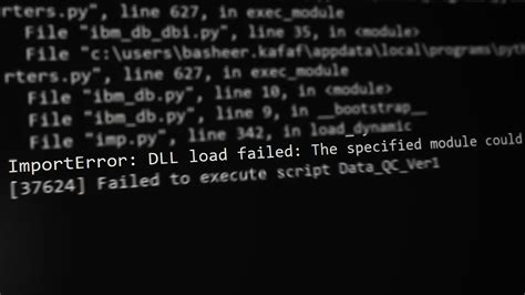 Fix Importerror Dll Load Failed The Specified Module Could Not Be Found