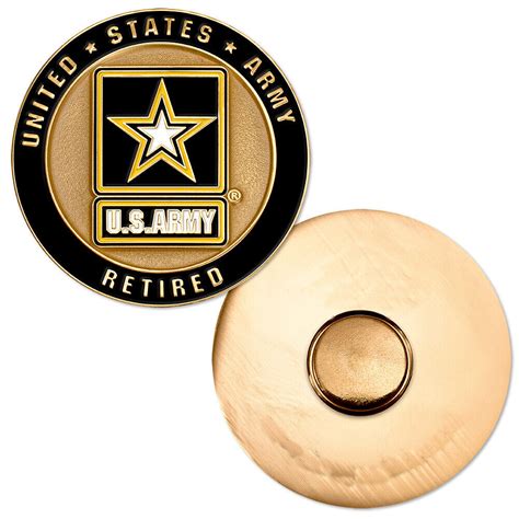 New Us Army Retired Round Lapel Pin 1 Inch Ebay