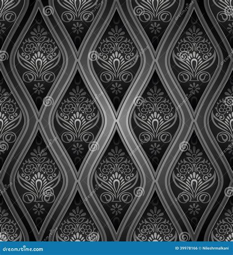Royal Damask Seamless Wallpaper Stock Vector Illustration Of Pattern